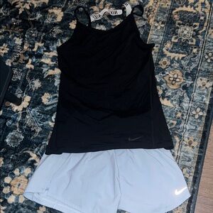 Nike Black  XS Tank/ Stone Blue Shorts Set  GUC